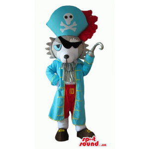 Lobo pirata traje azul...