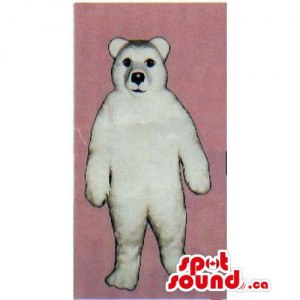 Customised All White Polar Plush Bear Forest Mascot