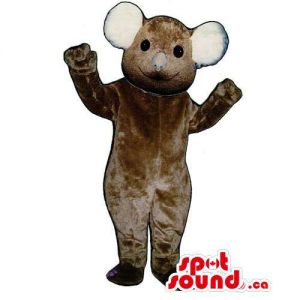 Customised All Brown Koala Animal Mascot With Large Ears