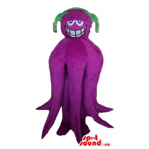 Giant purple octopus with...