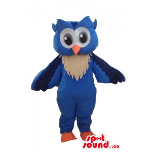 Blue Owl Bird with wings...