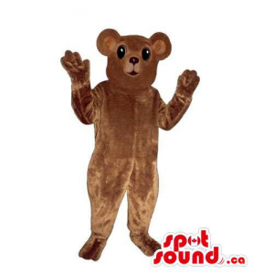 Customised And All Brown Cute Teddy Bear Mascot