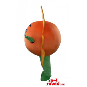 Happy orange Veg Mascot...