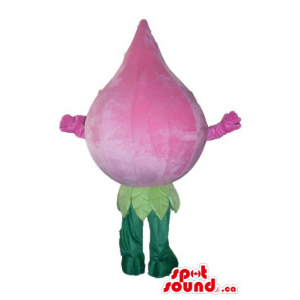 Cute pink Turnip Veg Mascot...