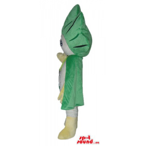 Cute green Leaf Veg Mascot...