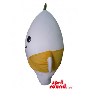 White Eggplant Veg Mascot...