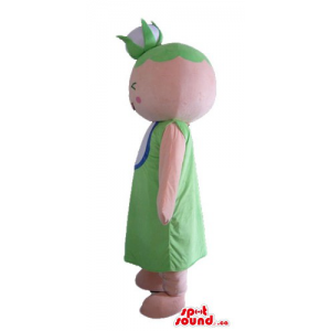 Pink baby Radish Veg Mascot...