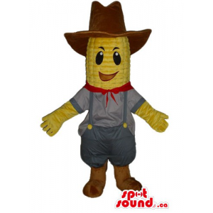 Mister Cowboy Corn Mascot...