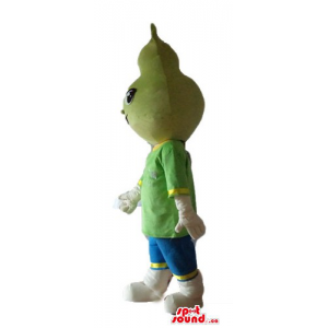 White Radish boy Mascot...