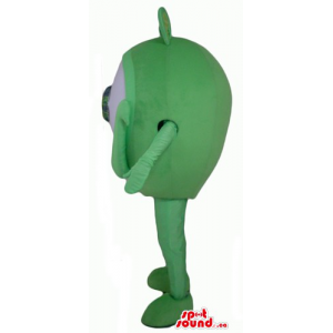 Green one-eyed Alien Mascot...