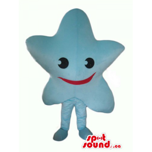 Cute blue star Mascot on...