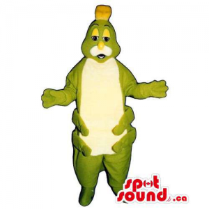 Customised Green Caterpillar Bug Mascot With Beige Belly