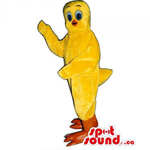 Yellow Canary Bird Mascot...