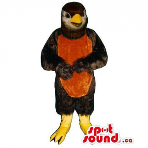 Black Bird Mascot With A...