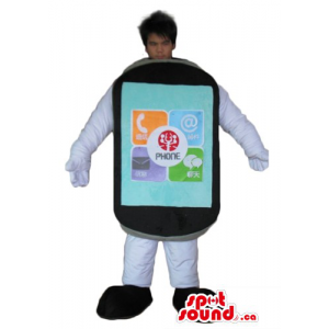 Mobile phone Mascot costume...