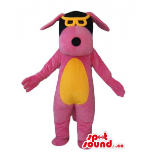 Fashion pink Dog Mascot...