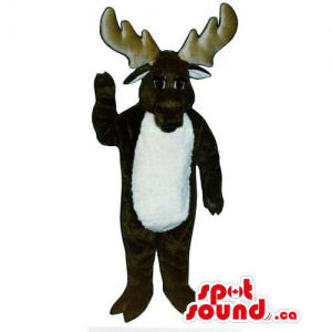 Dark Brown Moose Mascote...