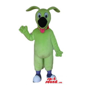 Green happy Dog Mascot...