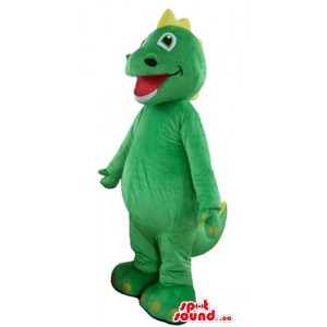 Green happy Dinosaur Mascot...