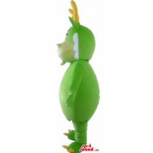 White green Dragon Mascot...