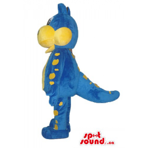 Blue yellow Dragon Mascot...