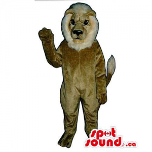 Customised All Beige Lion Animal Plush Mascot