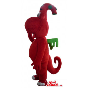 Funny red Dragon Mascot...