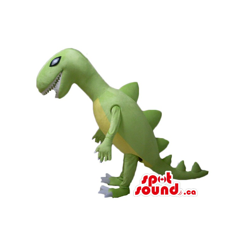 Green yellow Dinosaur Dragon Mascot costume cartoon character - SpotSound  Mascots in Canada / US / Latin America Sizes L (175-180CM)