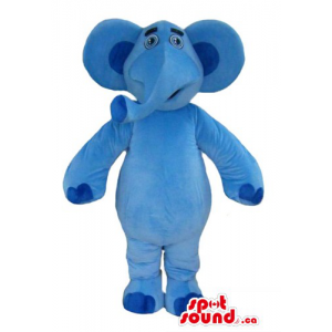 Funny blue Elephant Mascot...