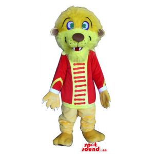 Happy Lion Hussar Mascot...