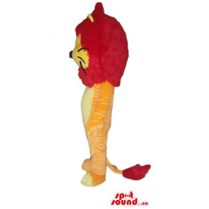 Deluxe Lion with red mane Mascot costume wild animal fancy dress