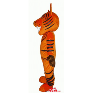 Giant orange Tiger Mascot...