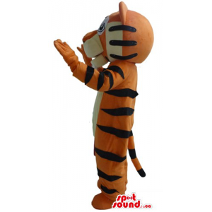 Orange Tiger Mascot costume...