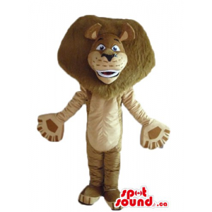 Happy brown Lion Mascot...