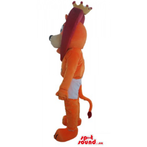 Orange Lion the King Mascot...