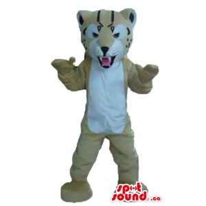 Ferosious gray Tiger Mascot...