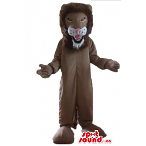 Dark brown Lion Mascot...