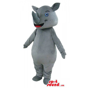 Giant Gray Rhino Mascot...