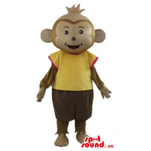 Brown baby Monkey Mascot...