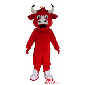 Red devil Bull Mascot...