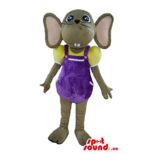 Funny Mouse Mascot purple...