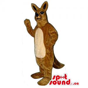 Brown Kangaroo Mascote Com...
