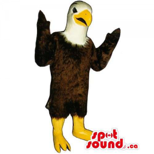 Mascota Águila Americana Simpática Personalizable