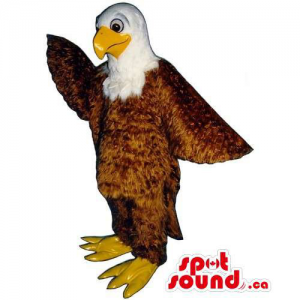 Mascota Águila Americana Con Pico Cerrado Personalizable