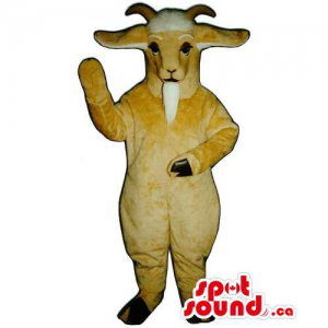 Customised Plush Brown Goat Mascot With White Beard