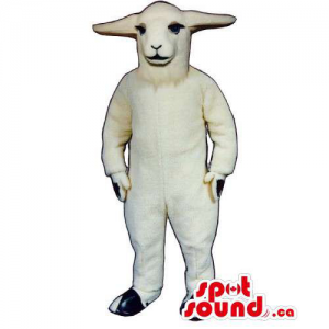 Customised Plush All White Sheep Animal Mascot