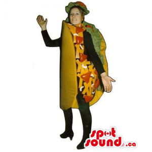Original Customised Mexican Taco Mascot Or Adult Costume