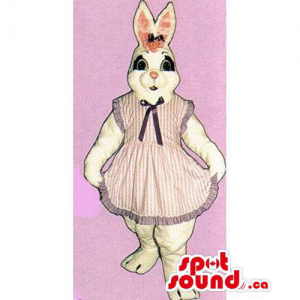 White Girl Rabbit Mascot...