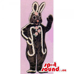 Brown Ginger Sweet Candy Rabbit Mascot With A Pink Nose