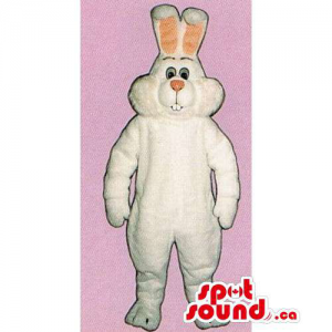 All White Rabbit Mascot...